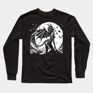 Retro Devil Girl Long Sleeve T-Shirt